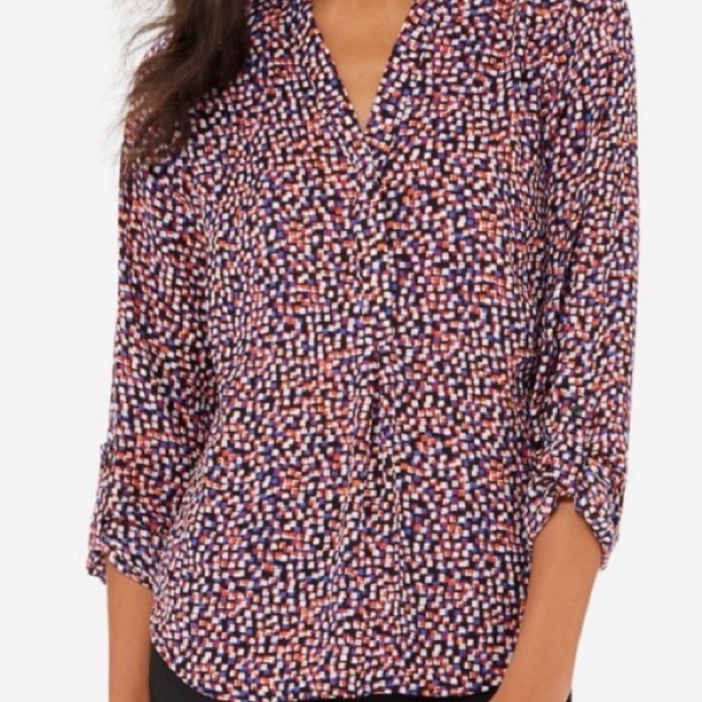 The Limited Logan geometric‎ print blouse small